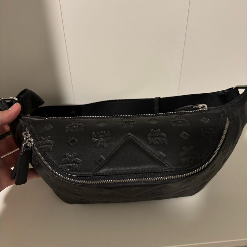 MCM Embossed Leather Belt Bag - Picture 2 of 7
